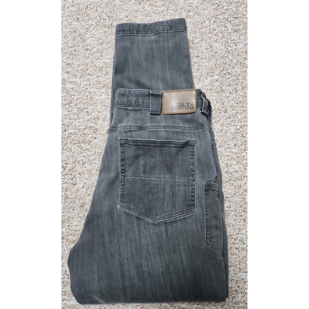 Duluth Trading Mens Jeans Gray Ballroom Double Flex 36x32 Straight Relaxed Fit